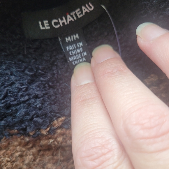 Le Chateau Long Zip Striped Sweater, BNWT, Size M - Picture 7 of 9